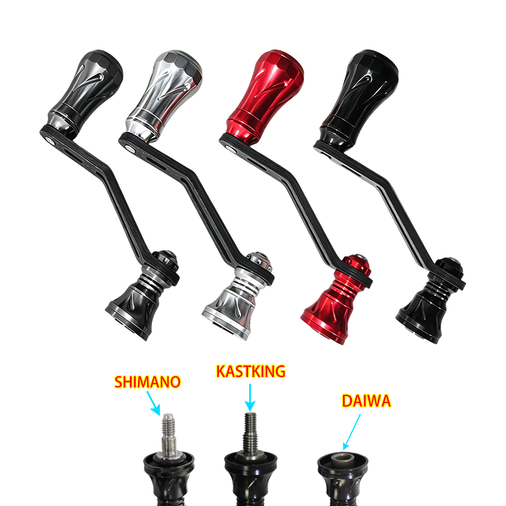 Reel Drag Knob - Kohlefaser-Angelrollengriff mit Metallknöpfen für DAIWA/SHIMANO/KASTKING Spinnrollengriff