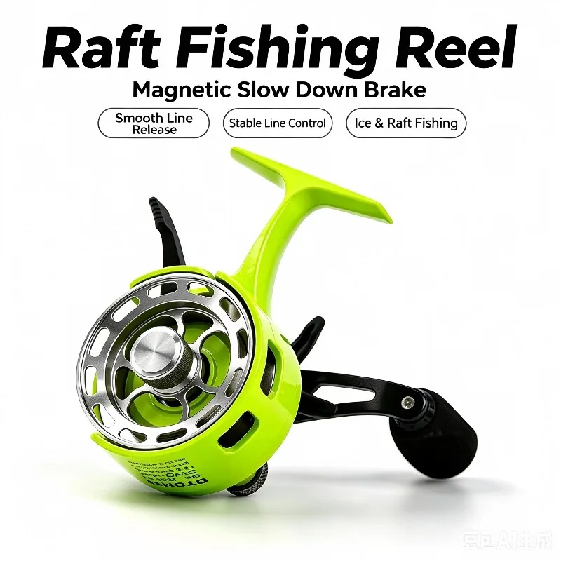 Ice Fishing Reel - Neue Übersetzungsverhältnis 3,2:1 Eisangelrolle mit großem