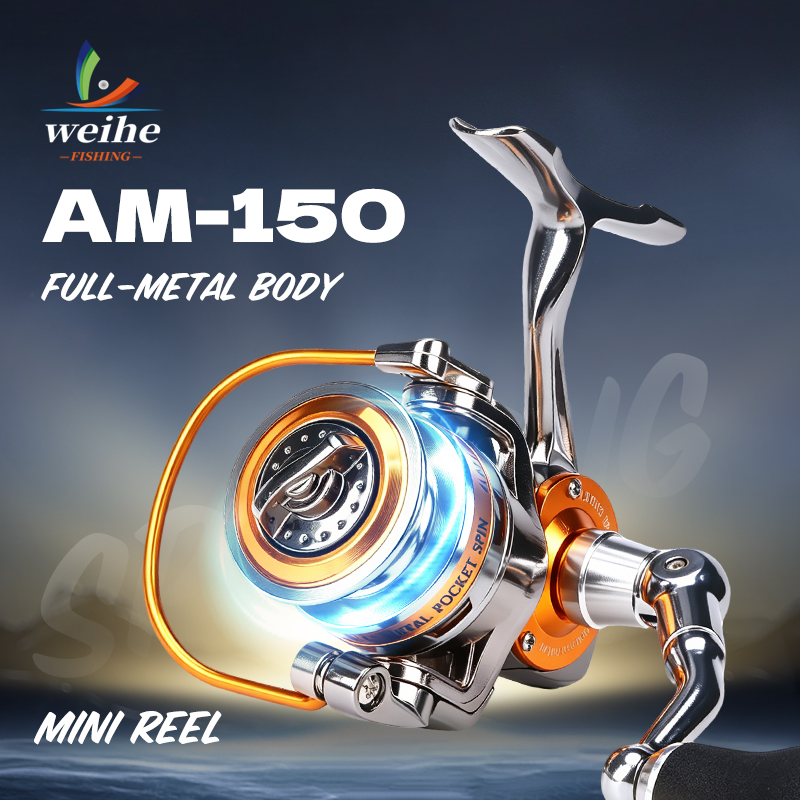 Ice Fishing Reel - WEIHE 150 # Mini-Metall-Spinnrolle, Angelrolle für